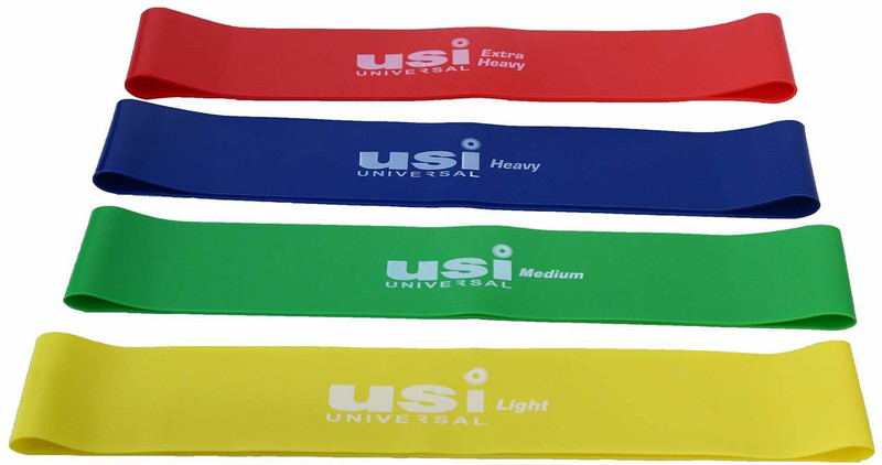 vridhaandecor Fitness Loop Exercise Set of 4 Mini Resistance Strength Workout Stretch Resistance Tube(Multicolor)