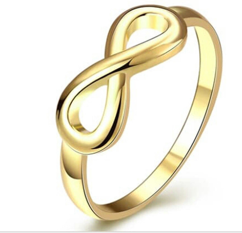 khnfashion Infinity Ring Eternity Ring Charms Best Friend Gift Endless Love Symbol Fashion Rings For Women Brass Gold Plated Ring Brass Gold Plated Ring