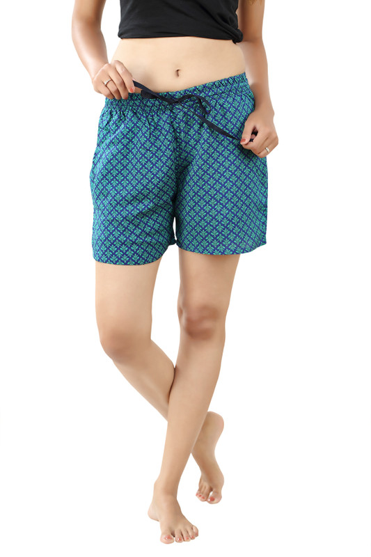 pdpm Printed Women Blue Night Shorts