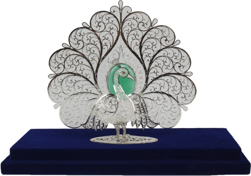 harmonica Decorative Showpiece  -  14 cm(Silver Plated)