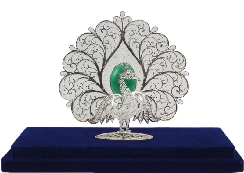 harmonica Decorative Showpiece  -  14 cm(Silver Plated)
