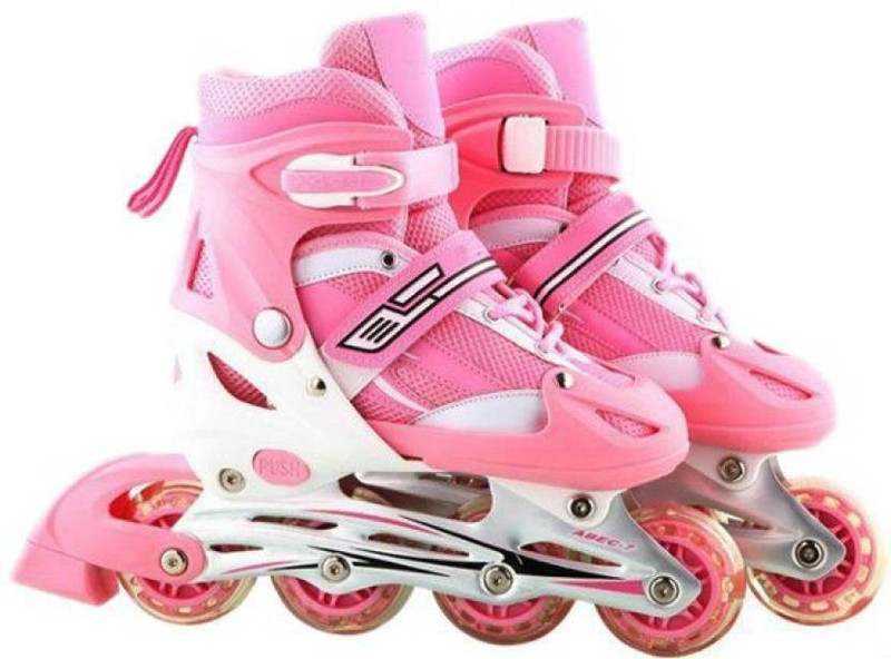 white popcorn Shoe Skate In-line Skates In-line Skates - Size 7-9 UK(Pink)