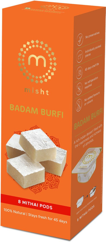 mishti Badam Burfi 8 Pods Box(8 x 26.25 g)