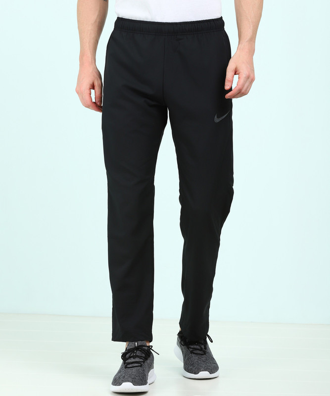 Nike solid men's top black track pants