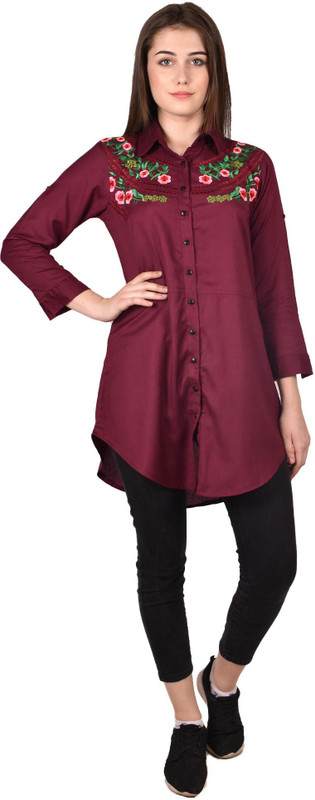 stylish mom Embroidered Women Tunic