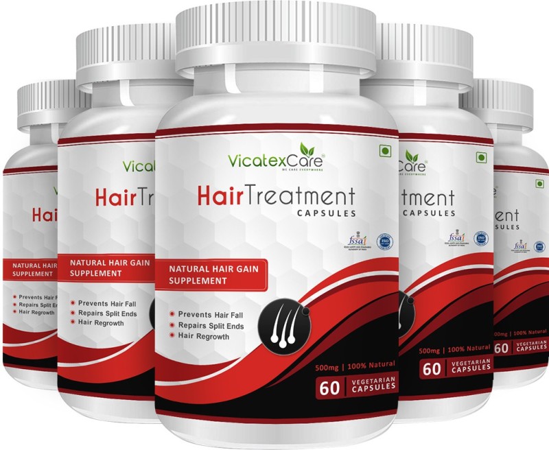 Buy Vicatex Care capsules for hair regrowth/fall/damage 500 mg (Pack Of  5)(360 No) Online at desertcartBermuda