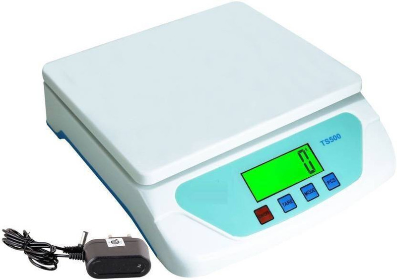 Zeom ™TS500 0-25 KG DIGITAL WEIGHING SCALE KITCHEN SCALE MEASURES 1G - 25000G AC / DC GIFT 25KG ELECTRONIC SCALE With Parts / PCs Counting Weighing Scale  Weighing Scale(White)