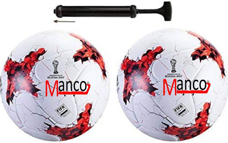 MANCO karavasa combo with pump Football - Size: 5(Standard, Pack of 2, Multicolor)
