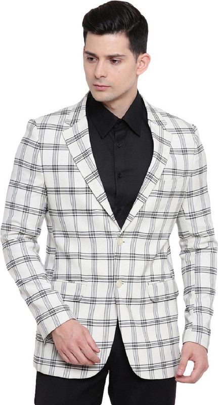 Black and white deals checkered blazer mens