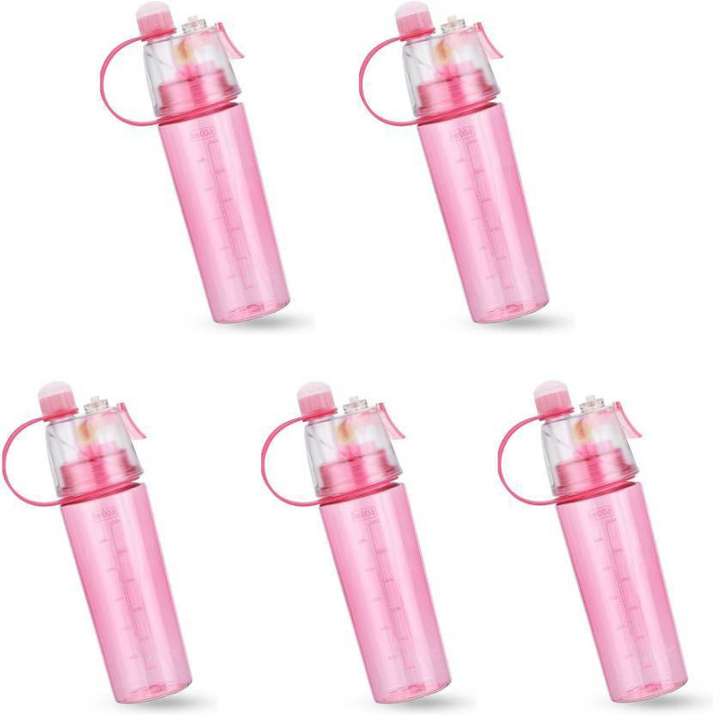 niknats spray mist water bottel 600 ml Bottle(Pack of 5, Multicolor)