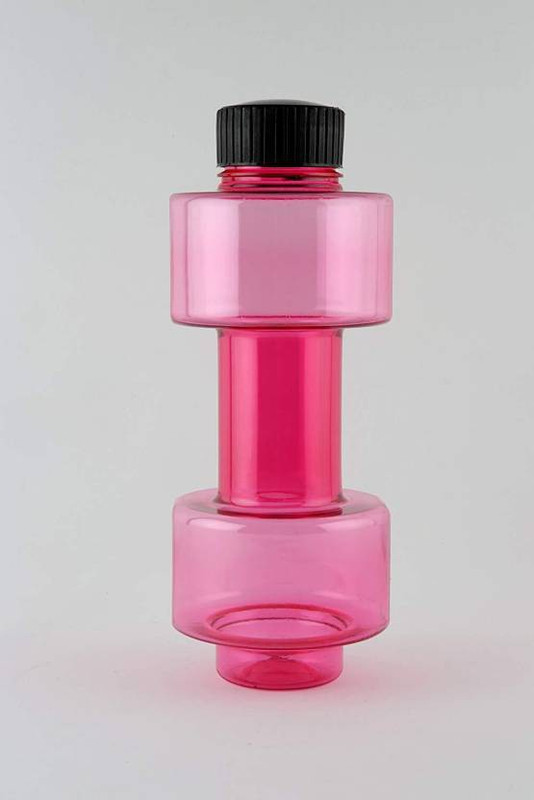 anujbansal DUMBBELL SHAPE WATER BOTTLE SOLID MATERIAL BOTTLE ABE_0004 (Pack of 1) 400 ml Bottle(Pack of 1, Multicolor)
