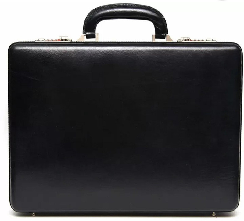 PARE Genuine Leather Briefcase Black Medium Briefcase - For Men(Black)