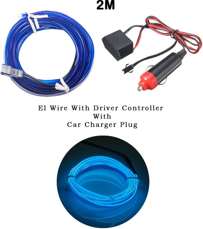 car zex Car Interior Light Ambient Neon Light for All Cars with Remote Control Car Fancy Lights(Blue)