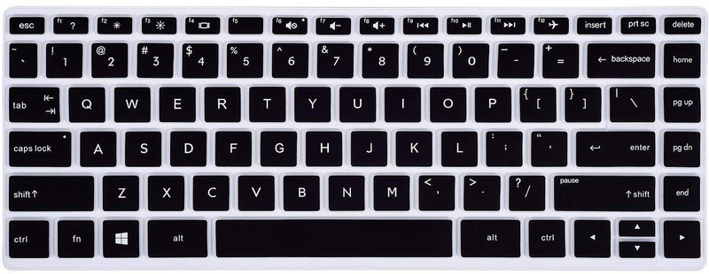 Saco Silicone Chiclet Protector Cover Fit for HP Pavilion x360 14-ba073TX 14-inch Laptop Keyboard Skin(Black)