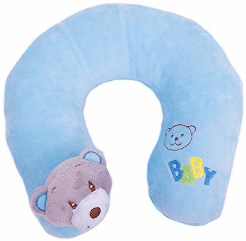 little lillies Foam Soft & Plush Animal Face, sleeping pillow for babies, Pillow for head shaping Baby Pillow Pack of 1(Blue)