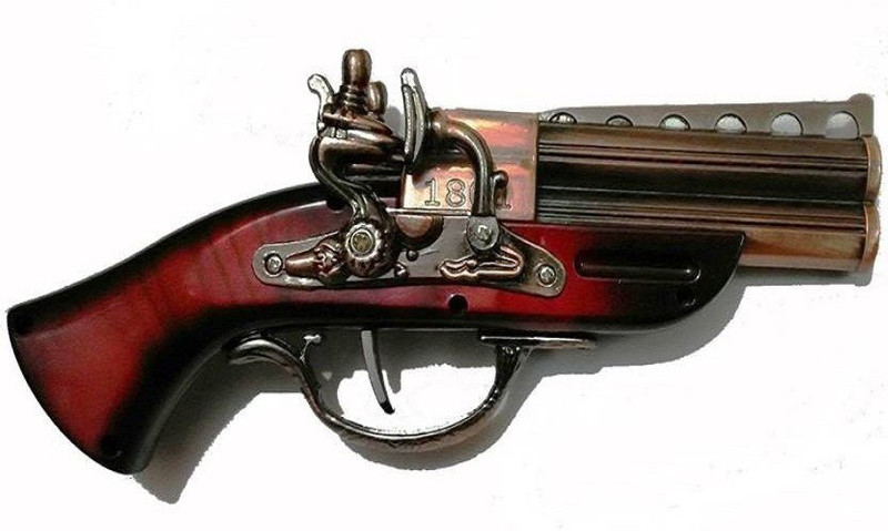 harini bell Vintage Gun/Pistol Style Jetflame Pocket Lighter (RED) Pocket Lighter(red)