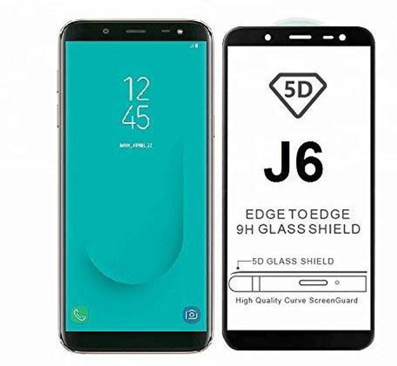 asliglass Edge To Edge Tempered Glass for Samsung J6(Pack of 1)