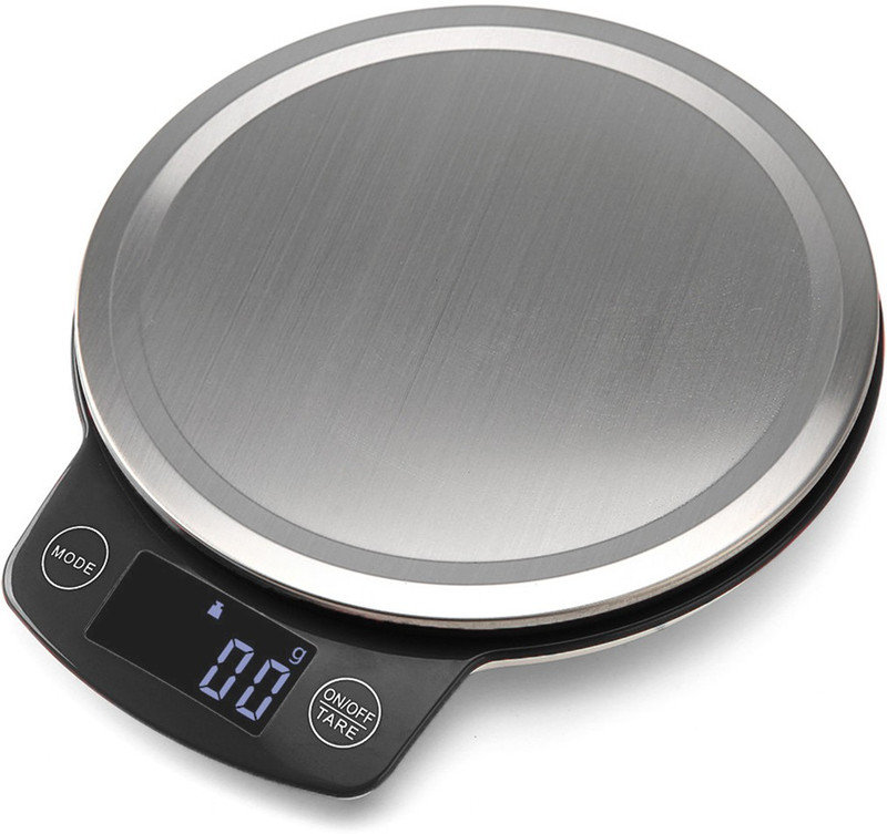 Xhaiden 2g to 5000g Electronic Digital Backlight Kitchen Multipurpose Volume Measure Weighing Scale(Silver, Black)