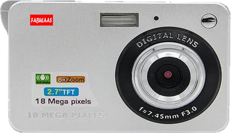 fabulaas 18 MP Digital Camera f=7.45mm F=3.0 Point & Shoot Camera(Silver)