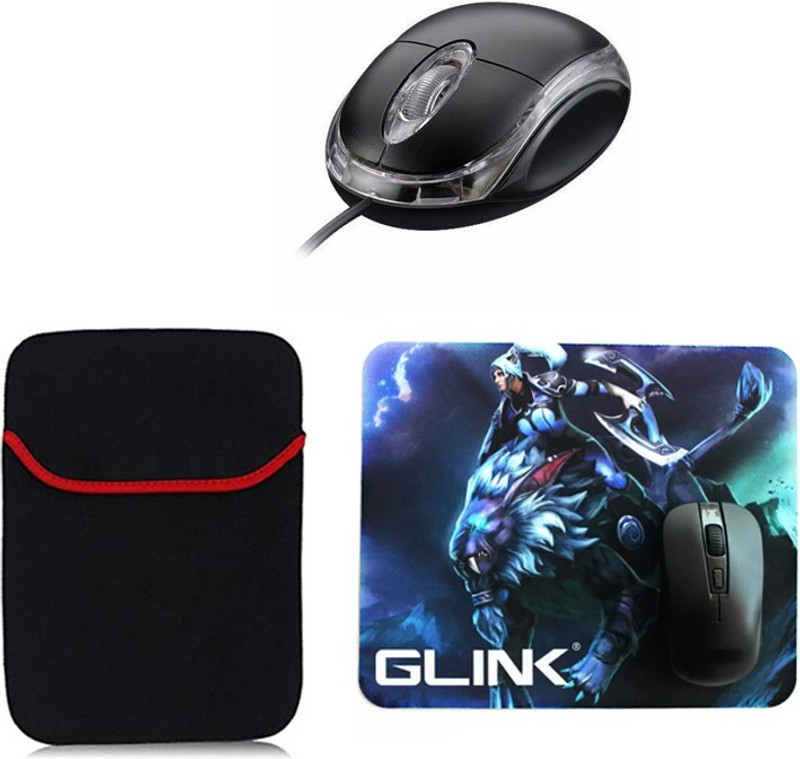 Click laptop kit mouse pad usb mouse laptop sleeve 15.6â€ Combo Set