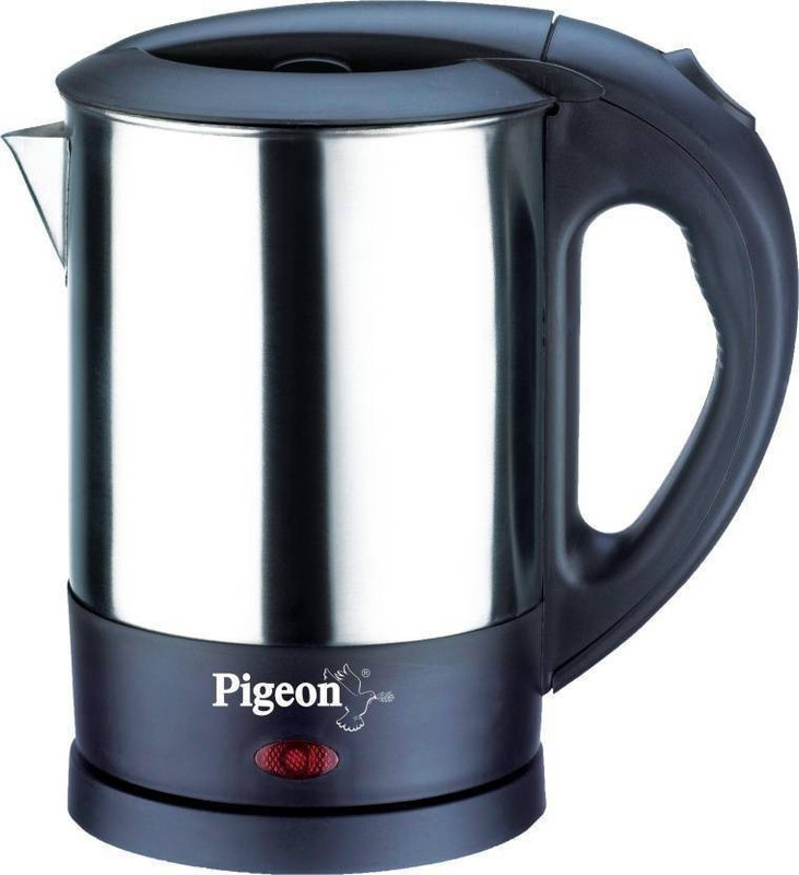 Pigeon Steelo Electric Kettle(1 L, Silver, Black)