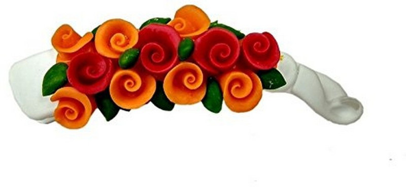 unique indian crafts Hand made Banana Clip With Flower (SKU-UIC-BANANACLIP-200) Banana Clip(Multicolor)