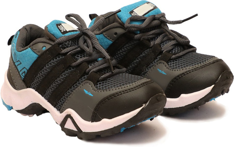 continue star Boys & Girls Lace Running Shoes(Black)