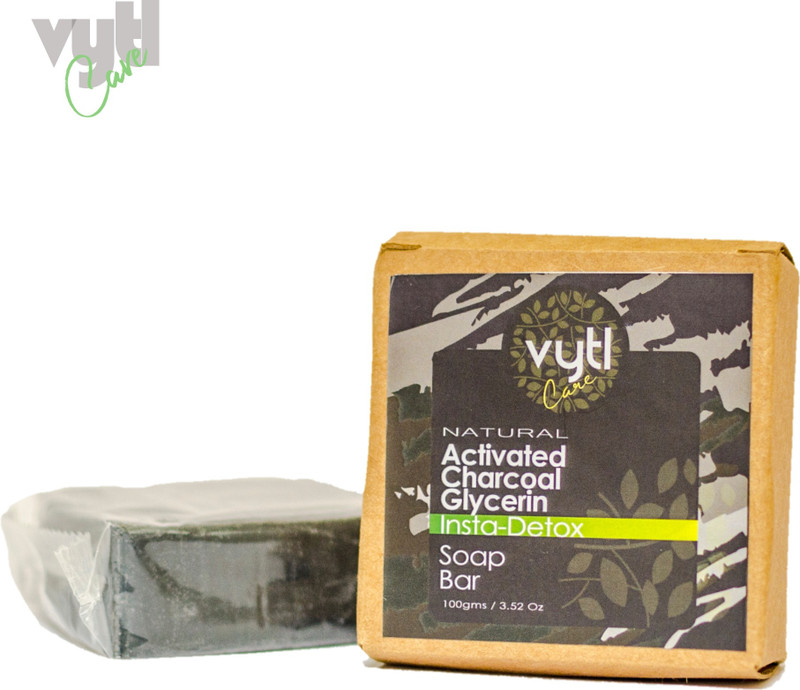 vytl Handmade Natural Activated Charcoal and Glycerin Soap(100 g)