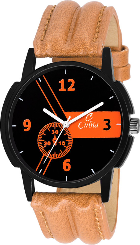 cubia Cb1252 Cubia New Brown Leather Slim Dial Analog Watch For Boys & Mens Analog Watch  - For Boys
