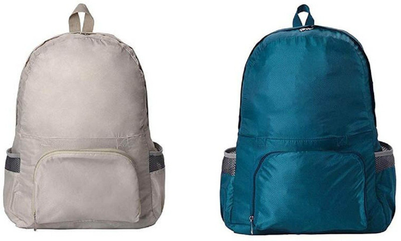 Boldnyoung Mutliuse Wallet Handbag Convertible Backpack Transfer to Shoulder Bag, Waterproof Multipurpose Bag(Blue, Grey, 15 L)
