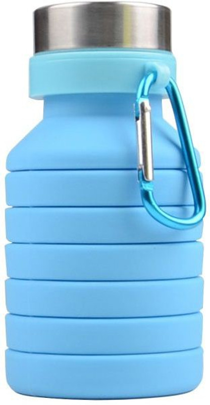 vennar Silicone Expandable and Foldable Drinking Water Bottle (550ML) 550 ml Bottle(Pack of 1, Blue)