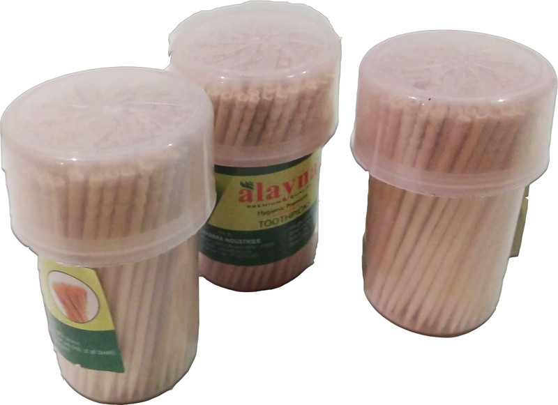 Alanya 150 piece premium Toothpicks - 150 toothpicks per piece(set of three 3)(Pack of 3)