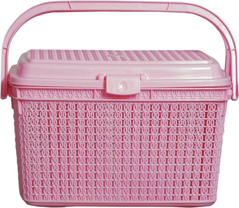 tupperkart Plastic Fruit & Vegetable Basket(Pink)