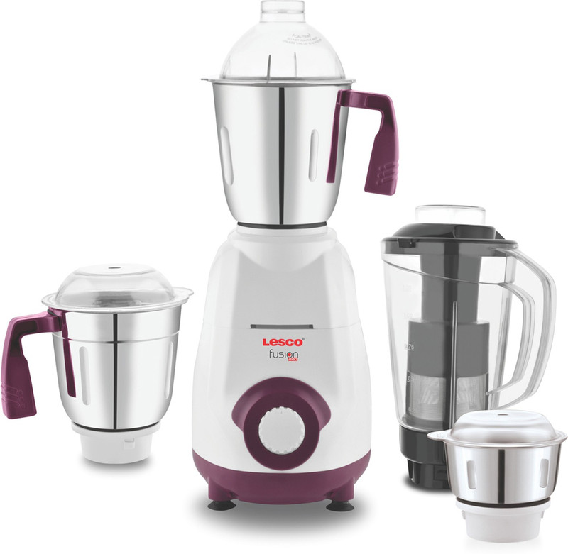 LESCO ECONOMY Fusion Pro 750 W Mixer Grinder(Purple, White, 4 Jars)