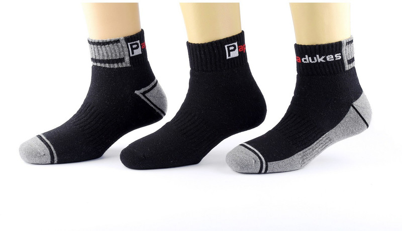 papadukes Men's Solid Ankle Length(Pack of 3)