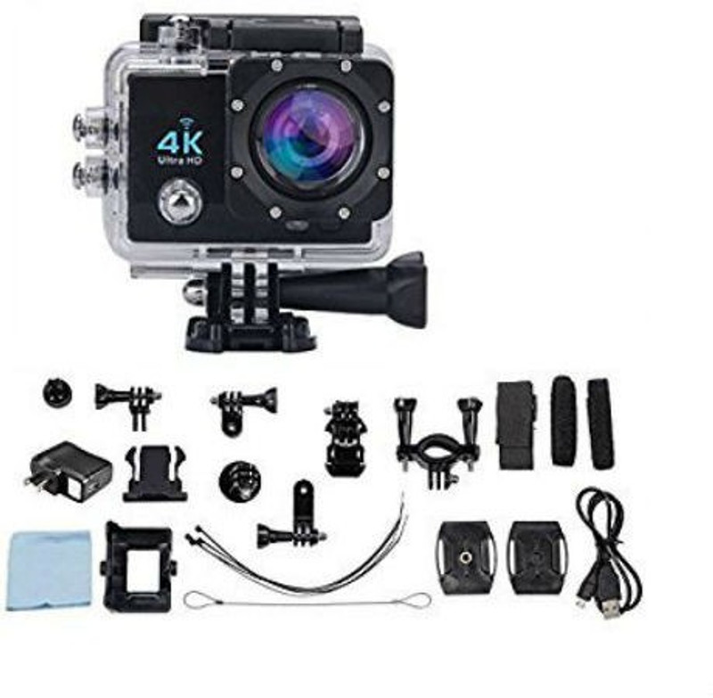 Zahuu PSAH-2836 Ultra HD 16 MP WiFi Waterproof Action Camera Sports and Action Camera(Black, 720 MP)