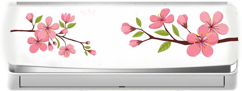 pixel print Medium Beautiful Flower Branch AC Sticker  Sticker(Pack of 1)