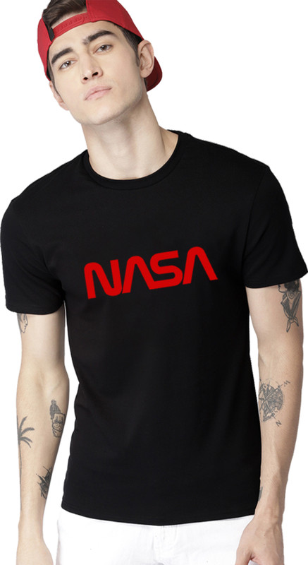 tee store clothing Typography Men & Women Round Neck Black T-Shirt