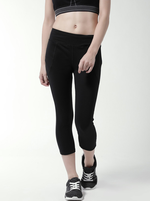 FOREVER 21 Solid Women Black Tights
