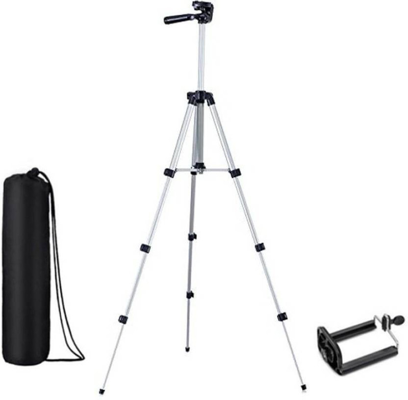 dilurban Tripod 3110 Stand Extendable Portable Digital Mobile Stand Tripod(Black, Supports Up to 1500 g)