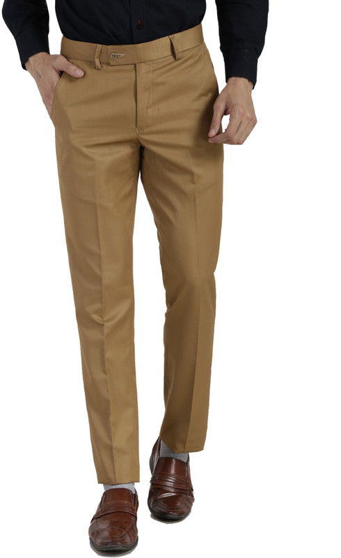 vandnam fabrics Slim Fit Men Khaki Trousers