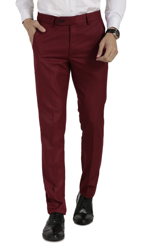 vandnam fabrics Slim Fit Men Maroon Trousers