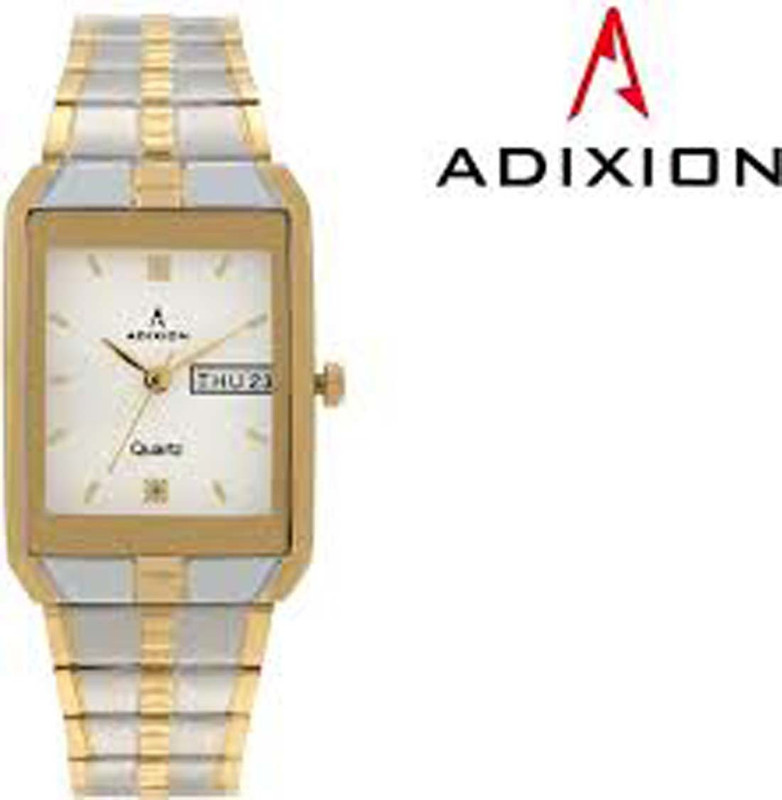 ADIXION 9151BM02 Day And Date 18 K Steel Gold Pleating Igp Analog Watch - For Men