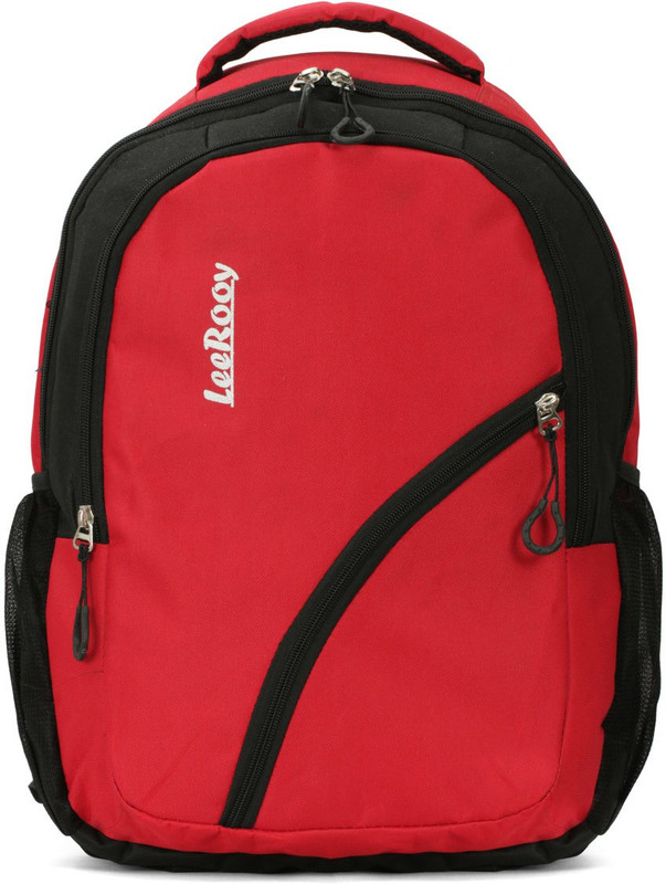 LeeRooy MN-LLeeRooy Nylon 25 Ltr Black & Red Casual Bag Backpack For Unisex Multipurpose Bag(Red, Black, 25 L)