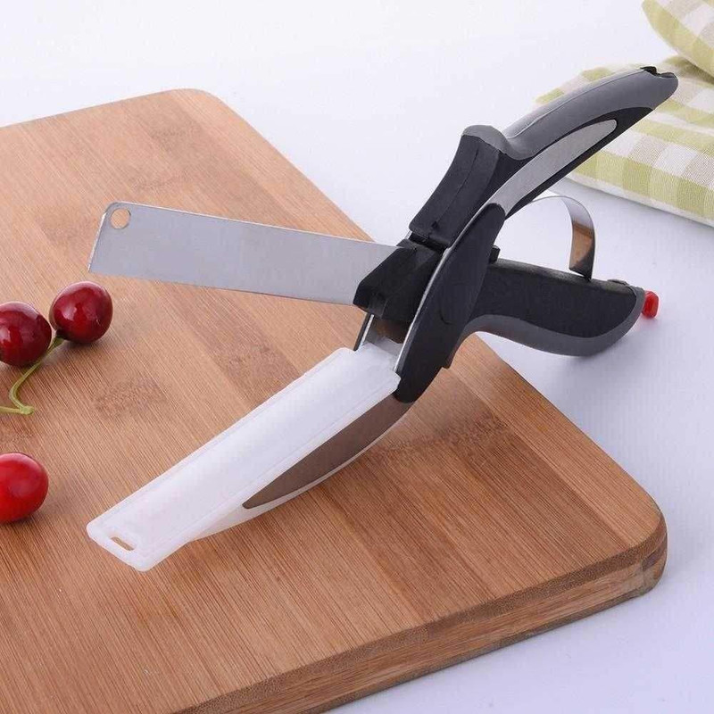 ethniccreations2 Clever Cutter 2 in 1 Food Chopper Slicer Dicer Vegetable Fruit Cutter Vegetable & Fruit Chopper(1)