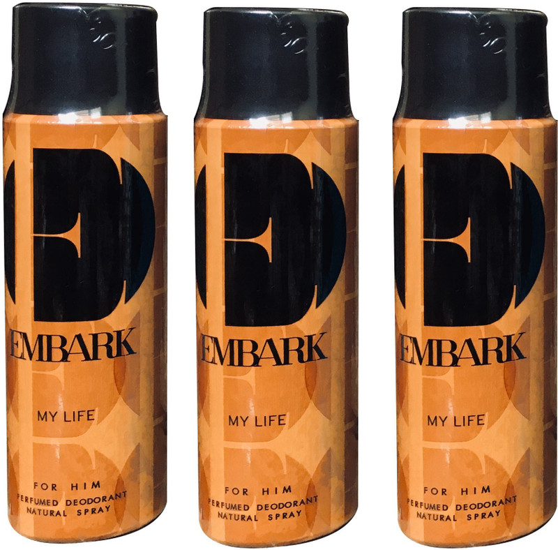 embark MY LIFE FOR HIM (PACK OF 3) Perfume Body Spray  -  For Men(150 ml, Pack of 3)