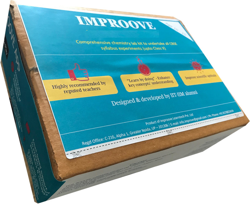 improove Starter chemistry kit with test tube, stand,(Blue)