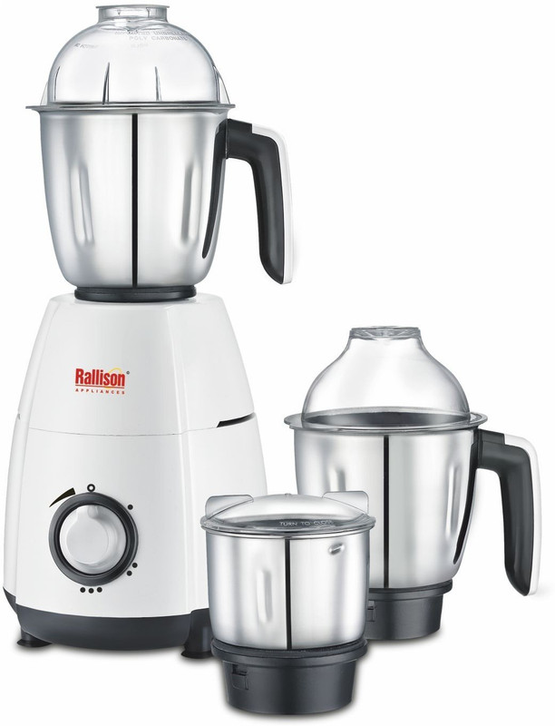 Rallison Appliances Desire RS_24 745 Mixer Grinder(White, 3 Jars)