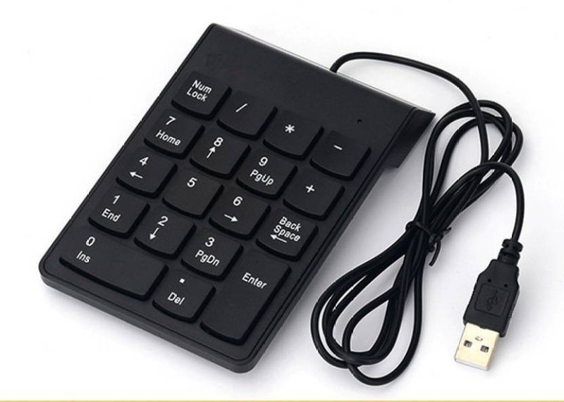 Ever Forever USB 2.0 Wired Numeric Keypad for Laptop Tablet Desktop Wired Number Pad(USB 2.0)