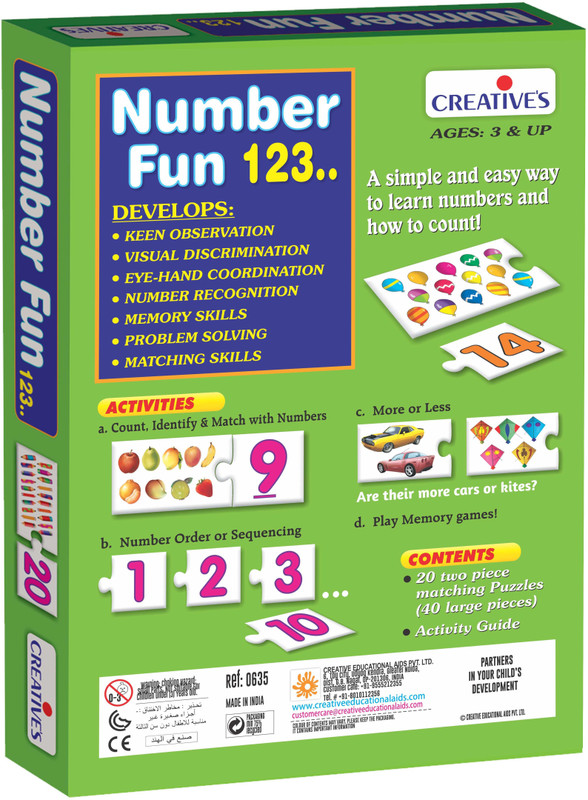 Creative Educational Aids Number Fun 123(40 Pieces)